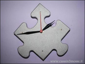 casain3mosse - orologio puzzle da muro
