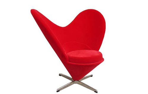 casain3mosse - poltrona heart shaped cone chair